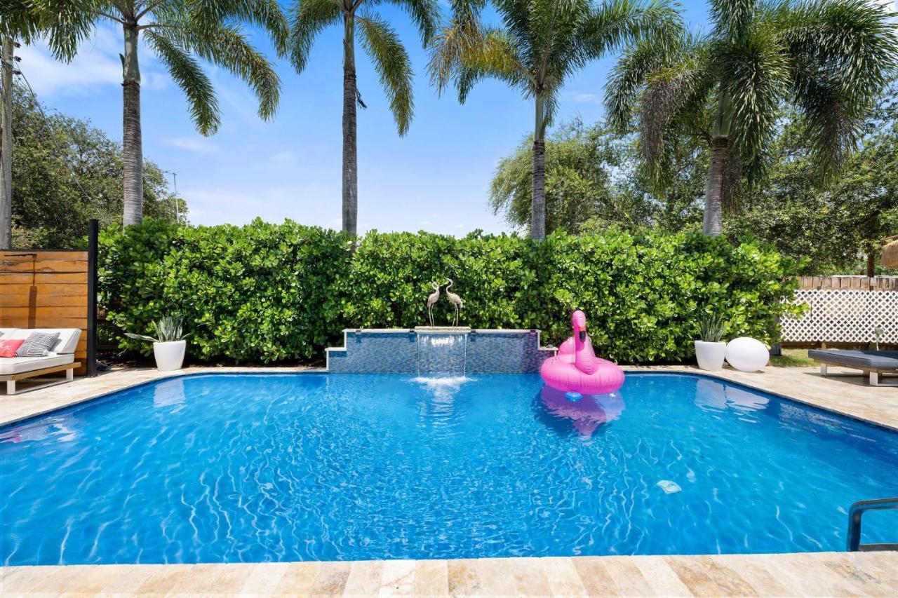 Palms Retreat! Giant Heated Pool-Hottub-Firepit-5Min2Beach-Pets-Ev Chgr Fort Lauderdale Eksteriør bilde