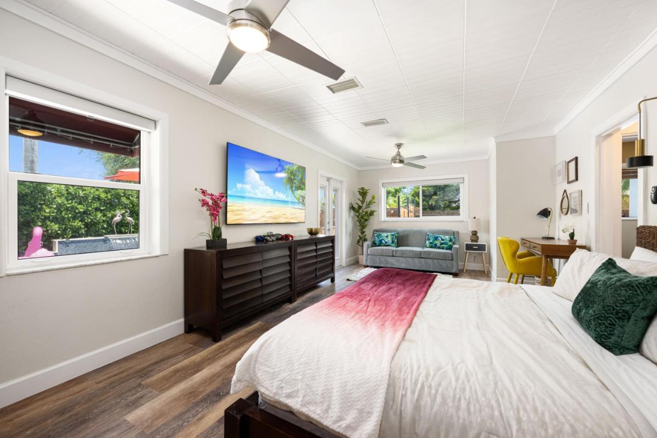 Palms Retreat! Giant Heated Pool-Hottub-Firepit-5Min2Beach-Pets-Ev Chgr Fort Lauderdale Eksteriør bilde